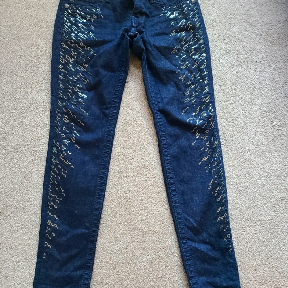 Miss Me Sequin skinny jeans